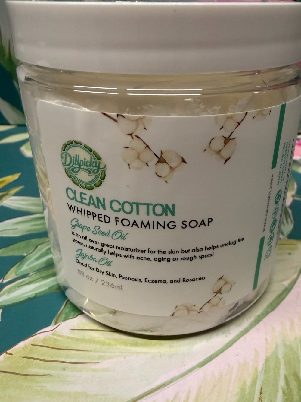 Aminnah x DillPicky Clean Cotton Whipped Foaming Soap 8oz NWT